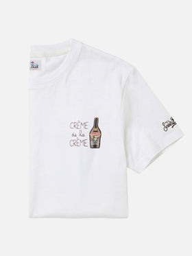 T-shirt Arnott off white in cotone con ricamo Crème De La Crème | Special edition
