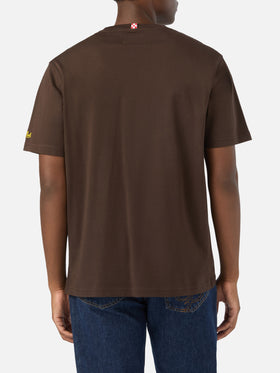 T-shirt en coton Arnott marron avec broderie Gin Tonic Please 