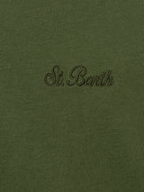 Man military green t-shirt Arnott with St. Barth embroidery