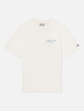 T-shirt Arnott Warm bianca in cotone con stampa Après Ski Champ sul retro