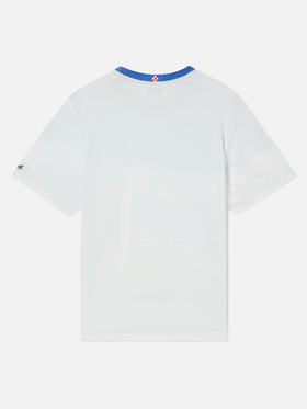 T-shirt en coton chaud blanc Arnott avec imprimé all-over | Special edition 