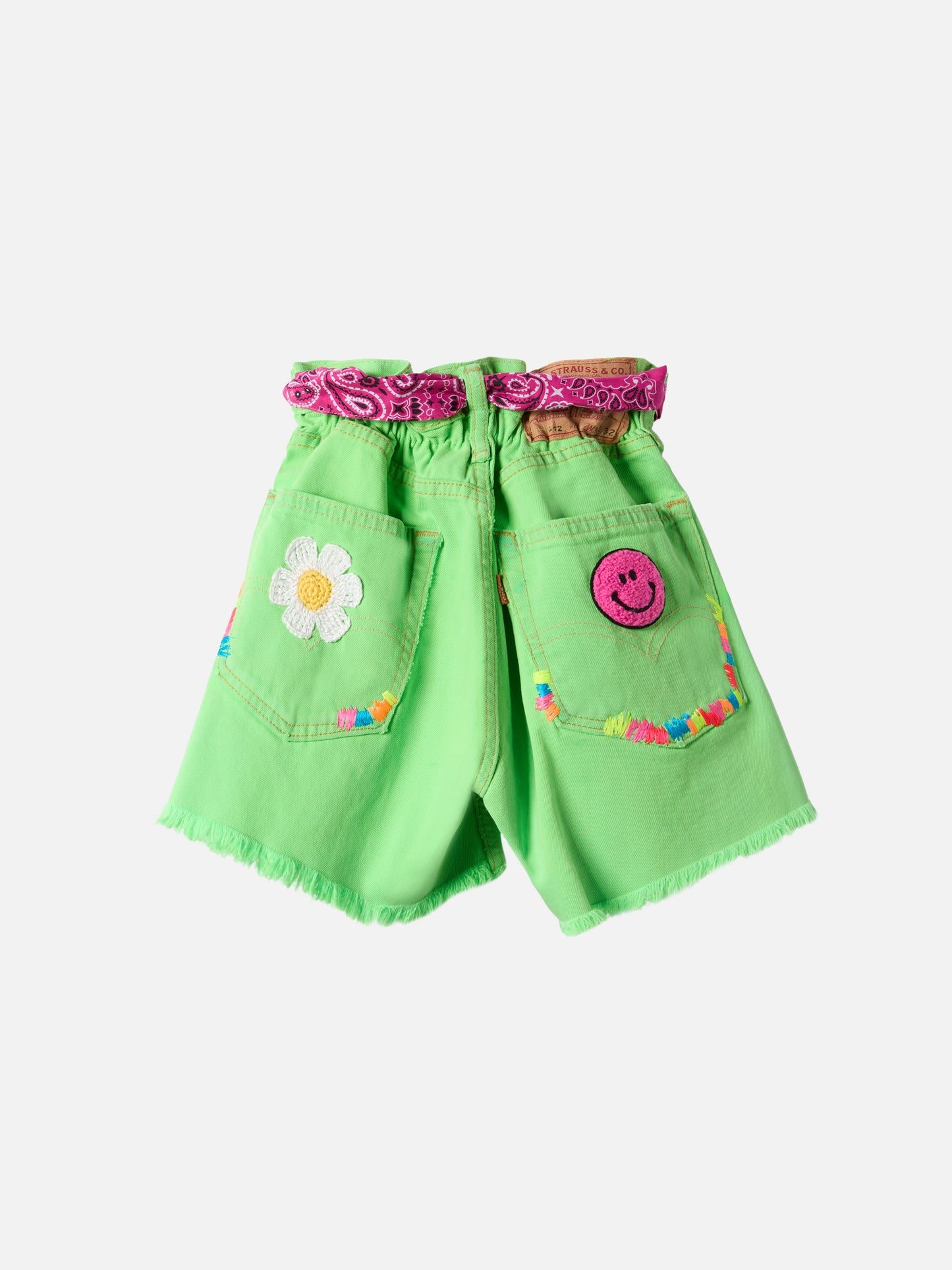 Upcycled denim shorts Arizona Jr with embroideries