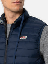 Man navy blue padded vest Aspen