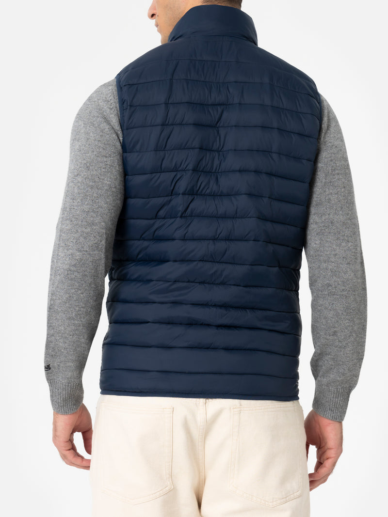 Man navy blue padded vest Aspen