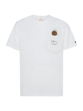 Cotton t-shirt Austin with embroidery and watch print