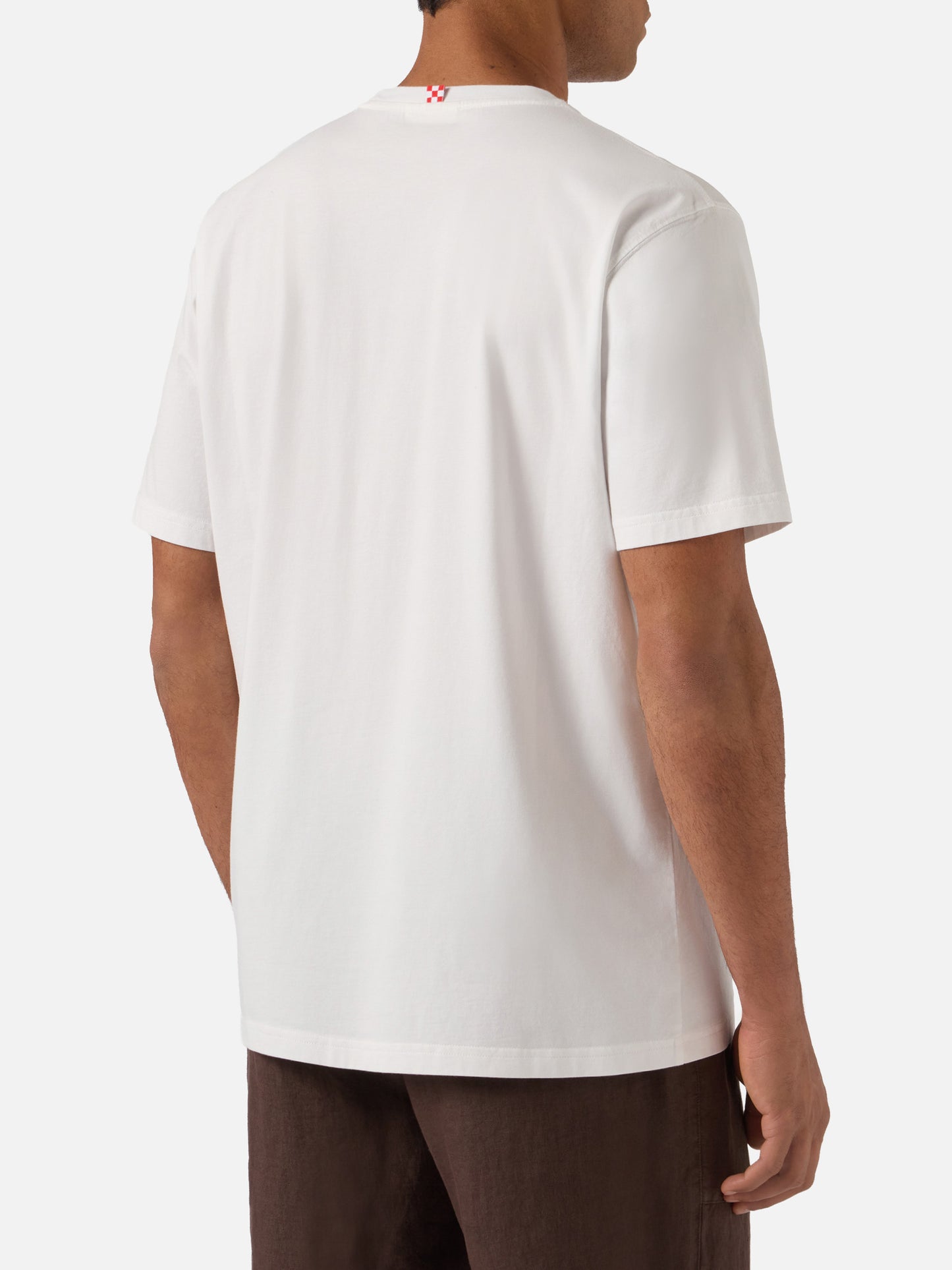 Camiseta de algodón Austin con bordado y estampado de reloj 