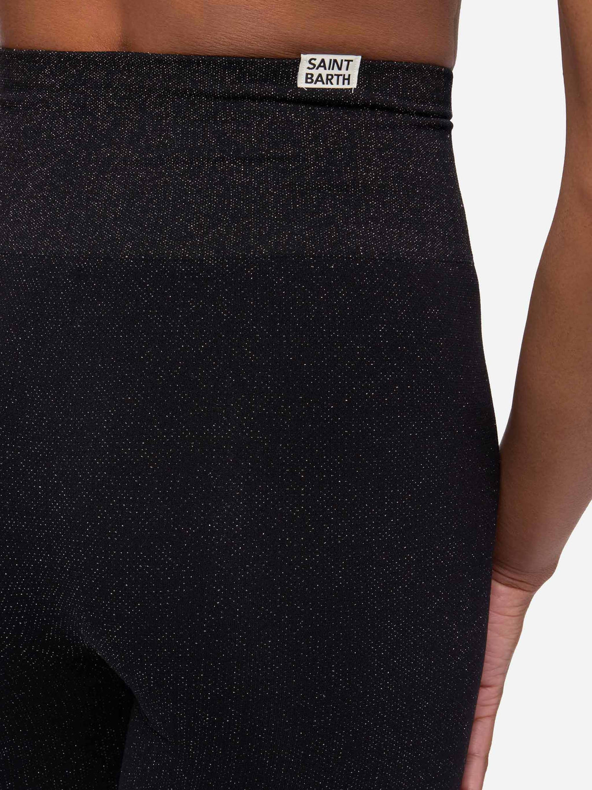 Leggings negros de lurex Avice 