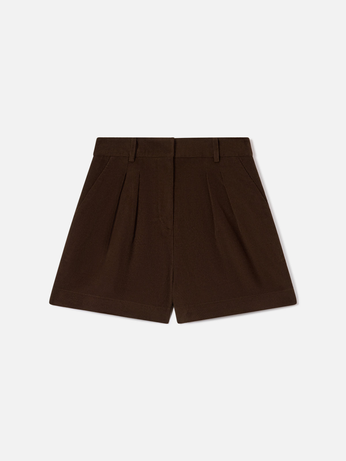 Dark brown Aya cotton corduroy shorts