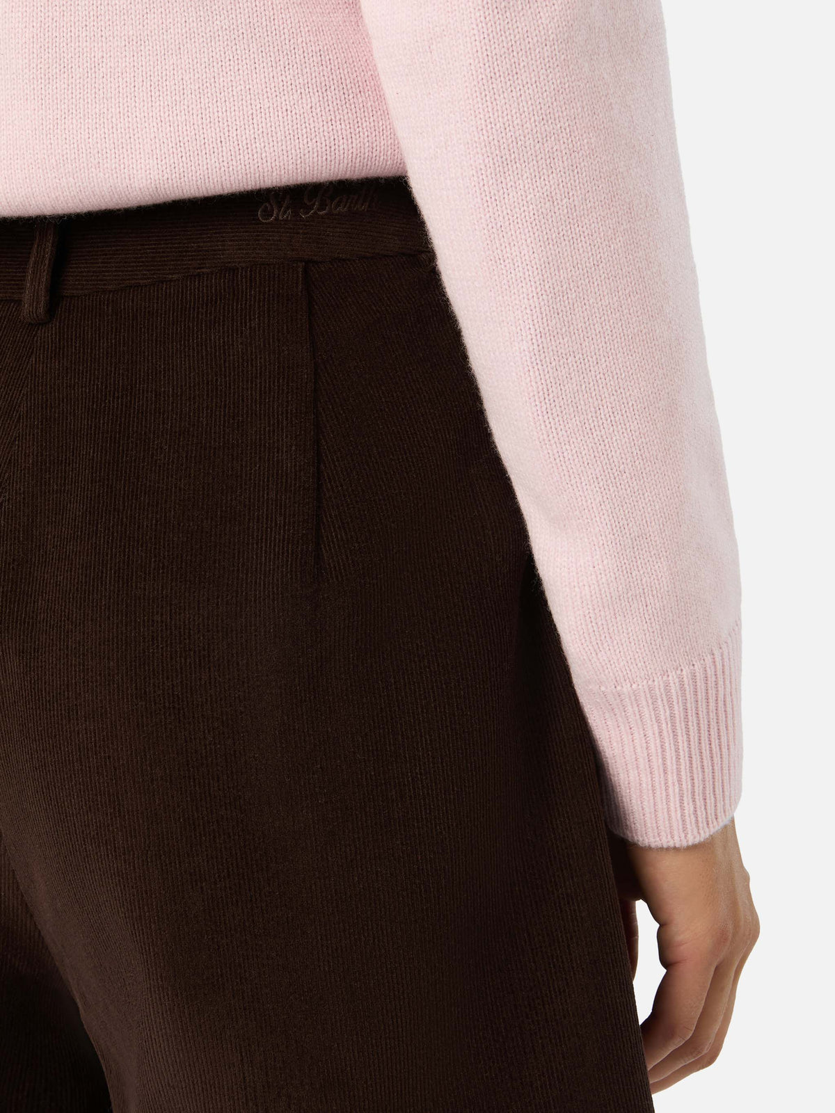 Dark brown Aya cotton corduroy shorts