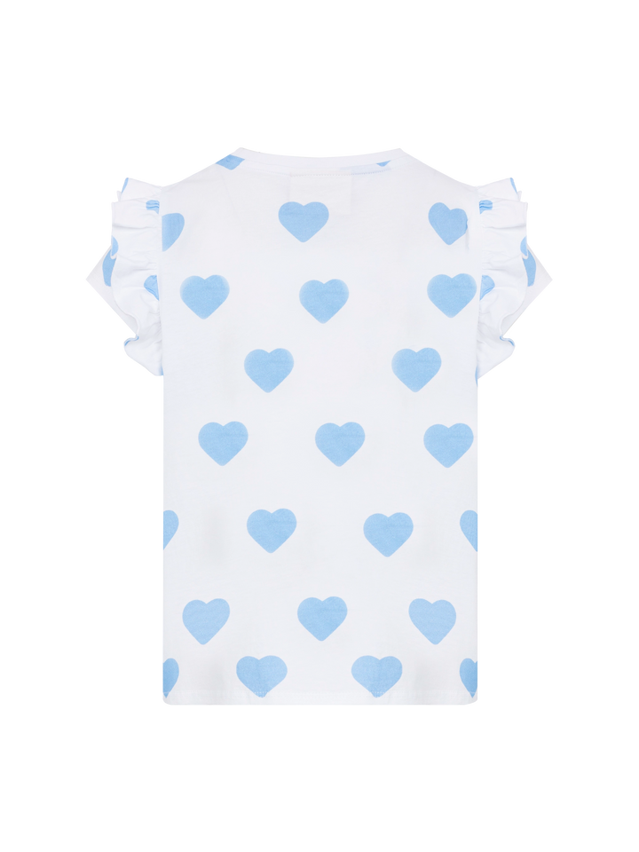 T-shirt Baby in cotone con volant e ricamo Daddy's girl