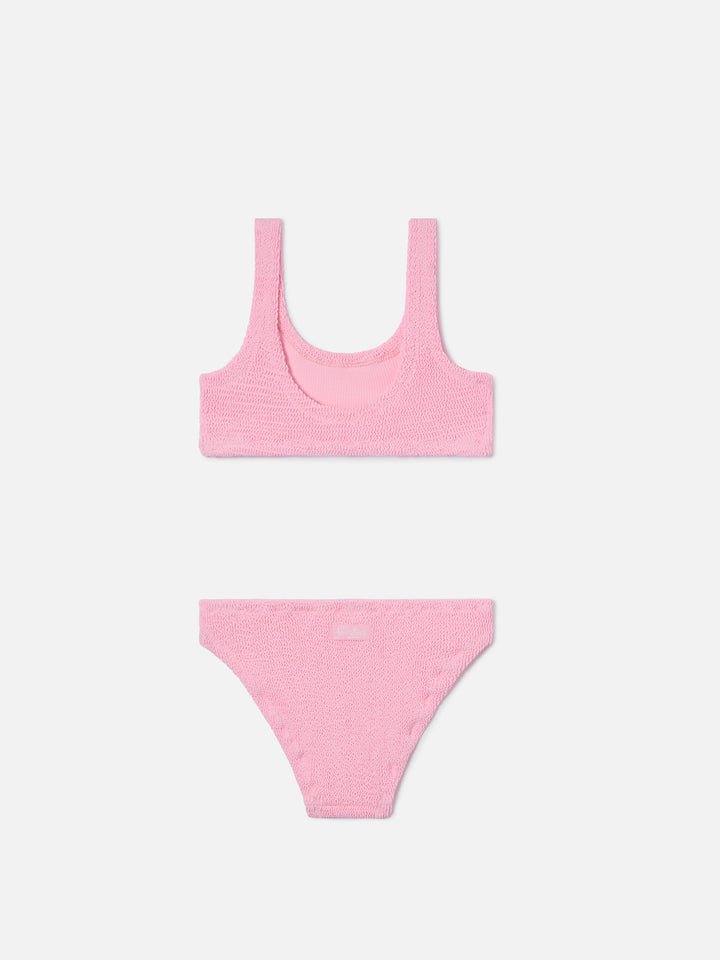 Baker crinkle bikini in light pink
