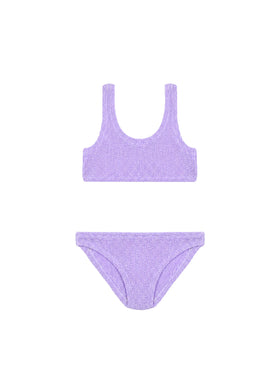 Lilac crinkle classic bralette bikini Baker