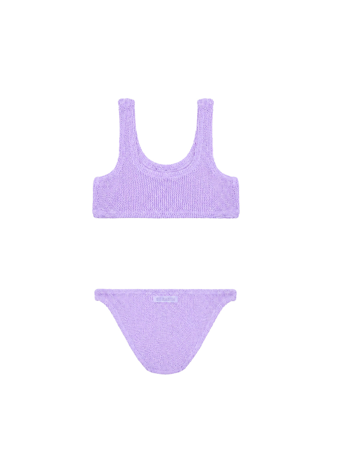 Lilac crinkle classic bralette bikini Baker