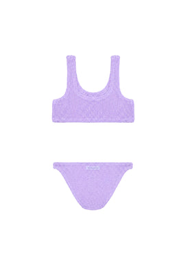 Lilac crinkle classic bralette bikini Baker