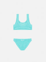 Bikini a triangolo Baker in crinkle verde acqua