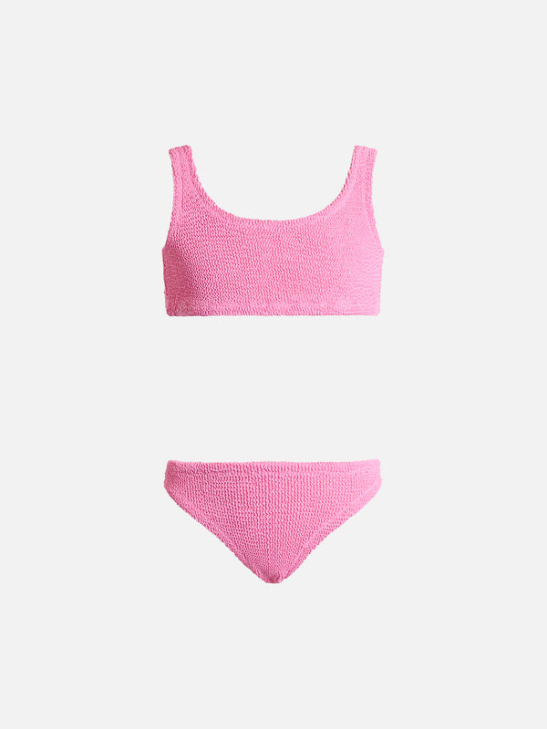 Girl pink classic crinkle bikini Baker