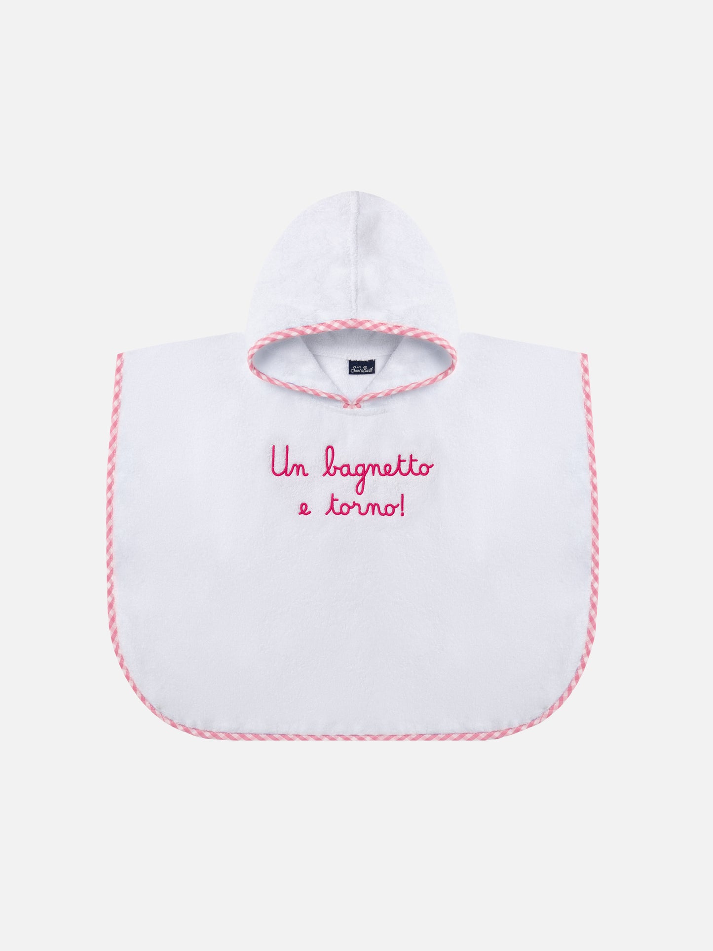 Bademantel aus Baumwollfrottee mit „Un bagnetto e torno“-Stickerei