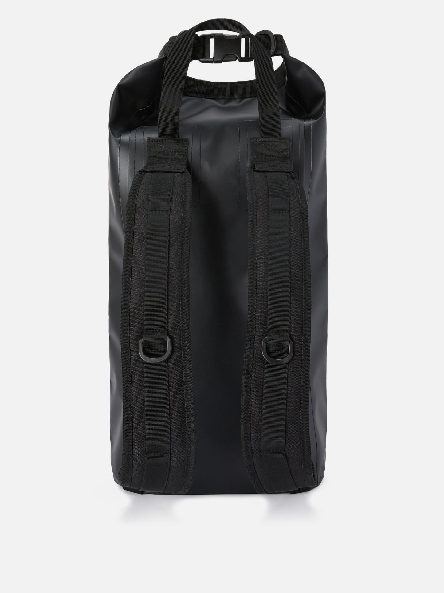 Sac à dos Aqua en PVC noir uni avec logo imprimé 