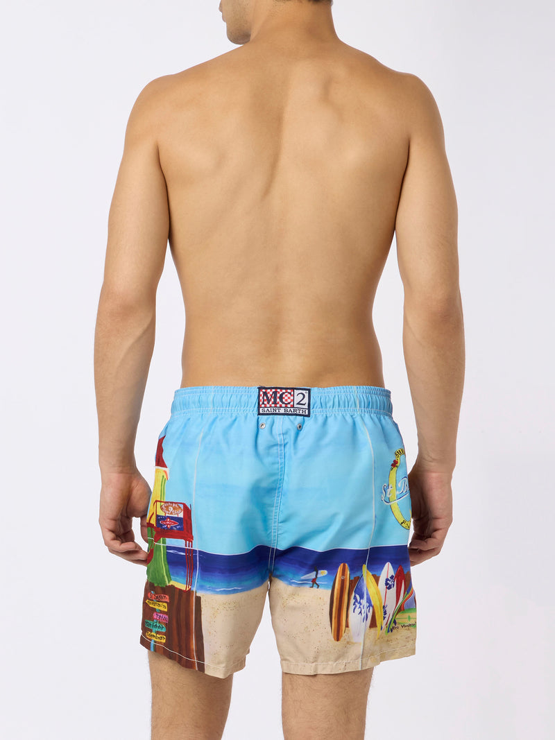 Saint Barth Lorient photographic print swim shorts