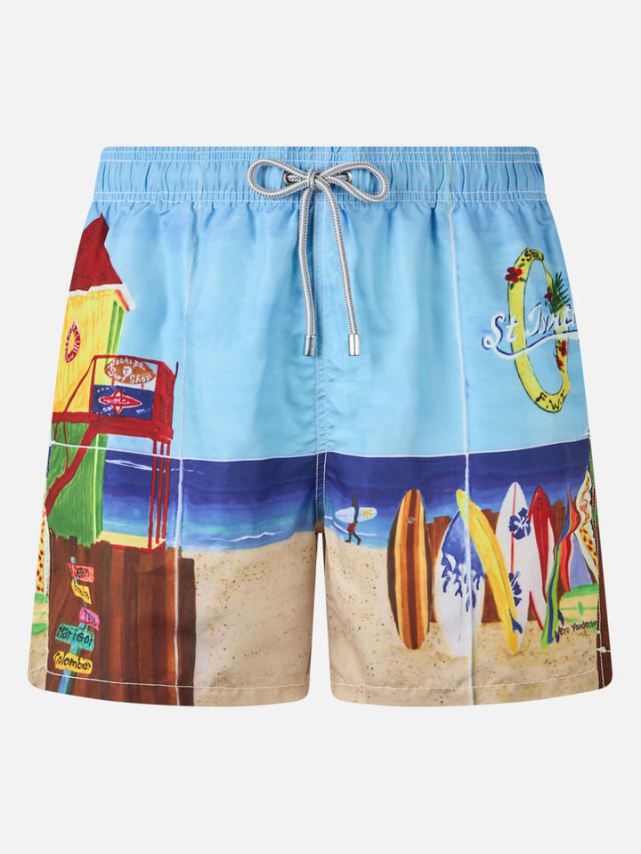 Badeshorts mit Fotodruck von Saint Barth Lorient