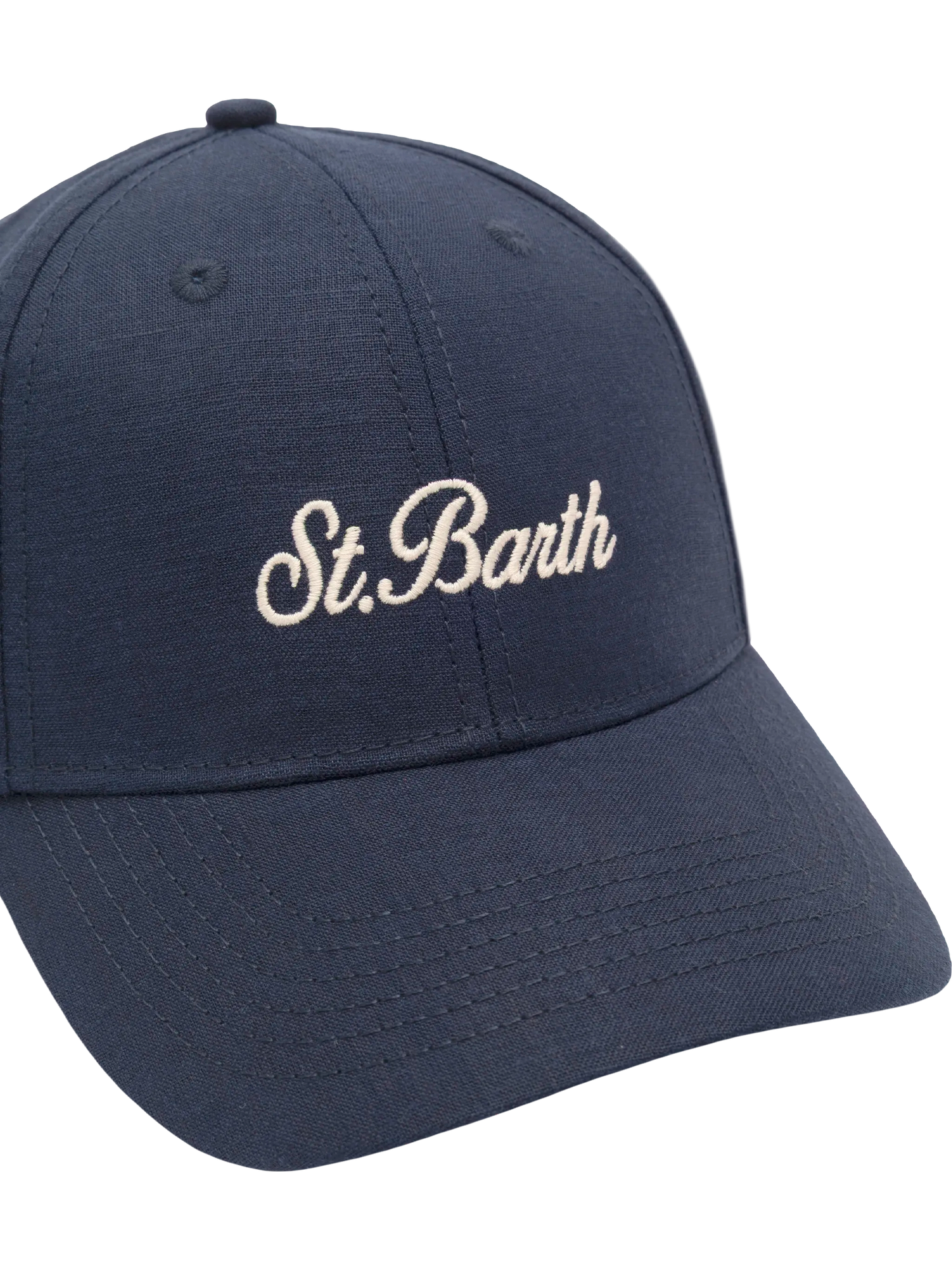 Baseball navy blue cotton linen cap