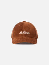 Camel corduroy ball cap Baseball with embroidered logo