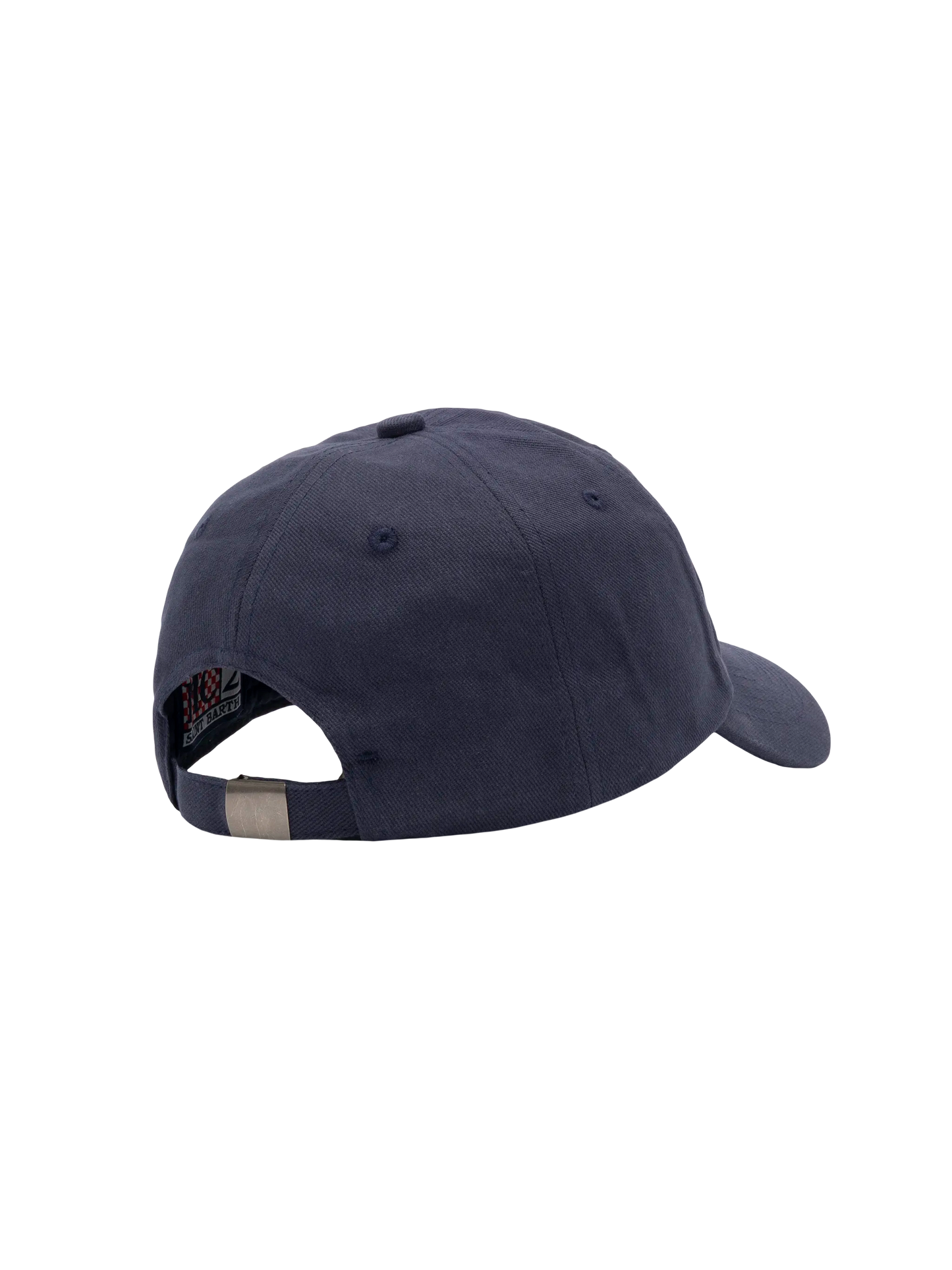 Baseball navy blue cotton cap with embroidery