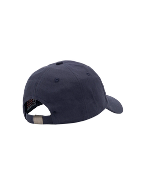 Baseball navy blue cotton cap with embroidery