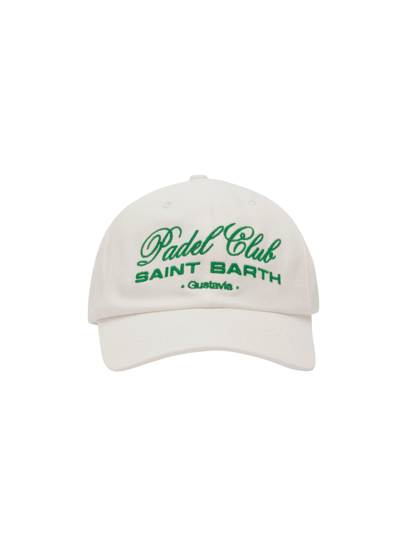 Baseball white cotton cap with embroidery