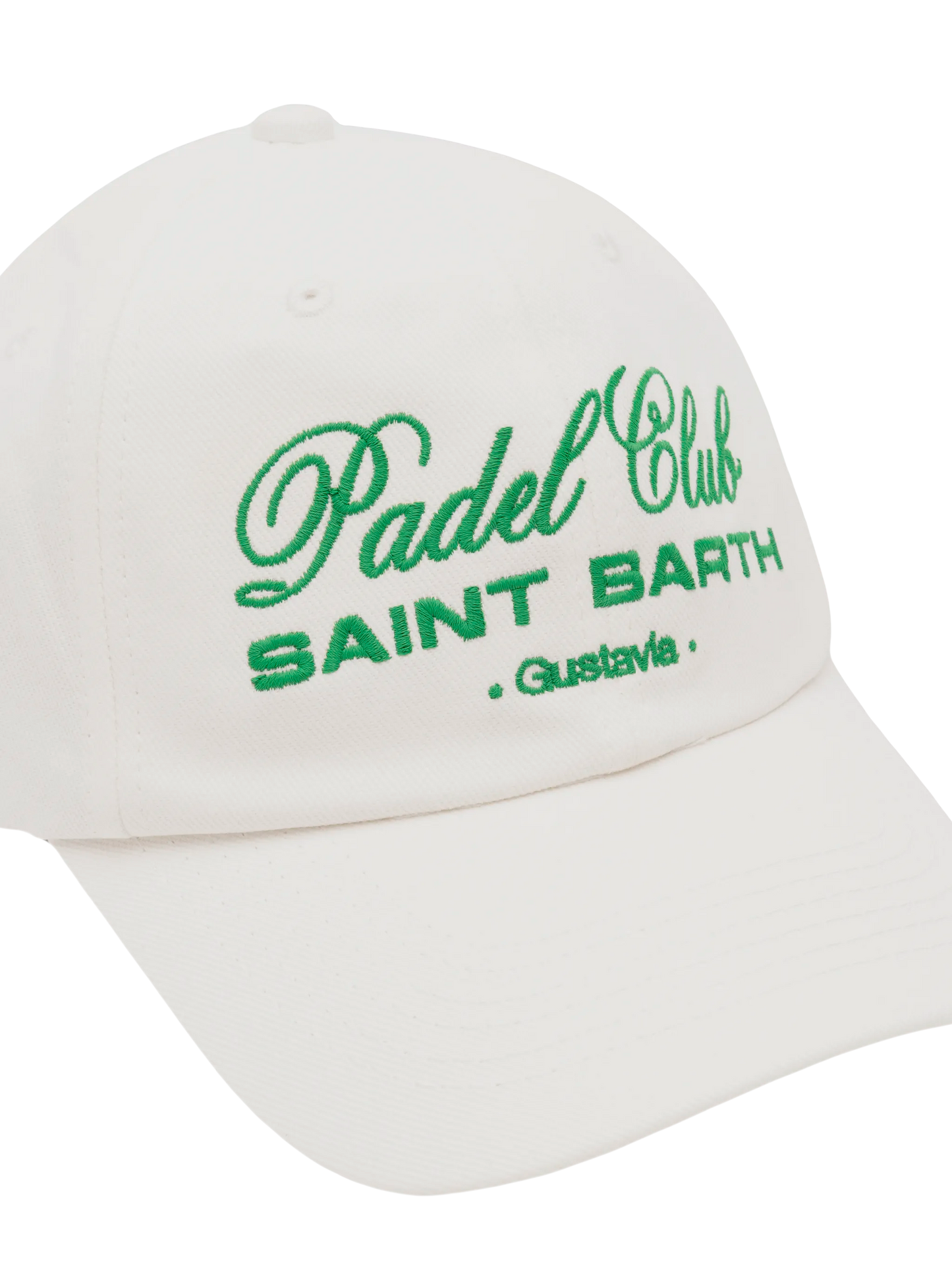 Baseball white cotton cap with embroidery