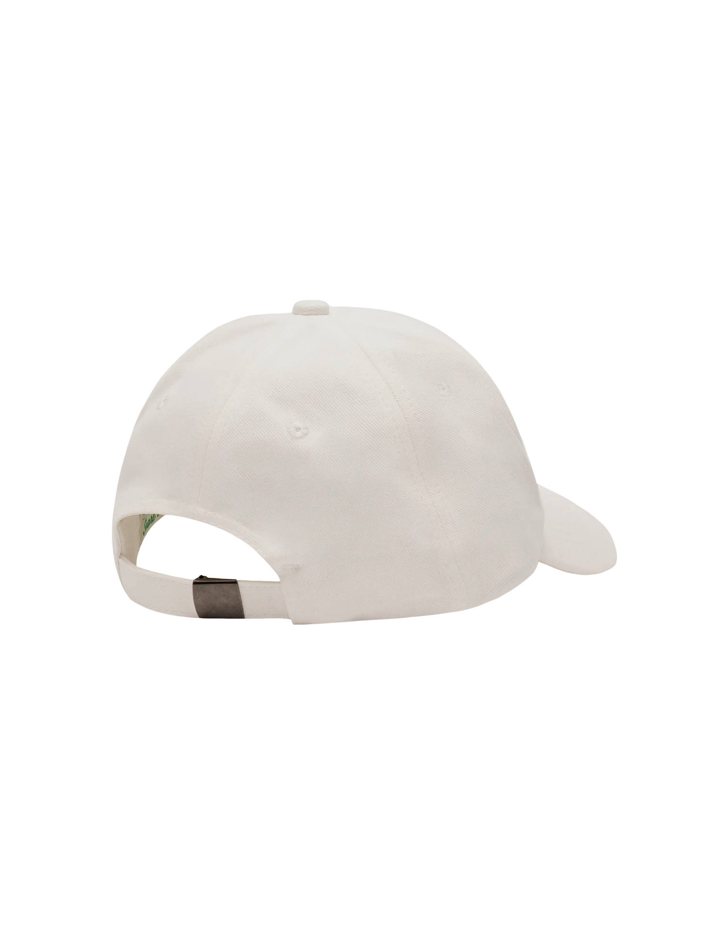 Baseball white cotton cap with embroidery