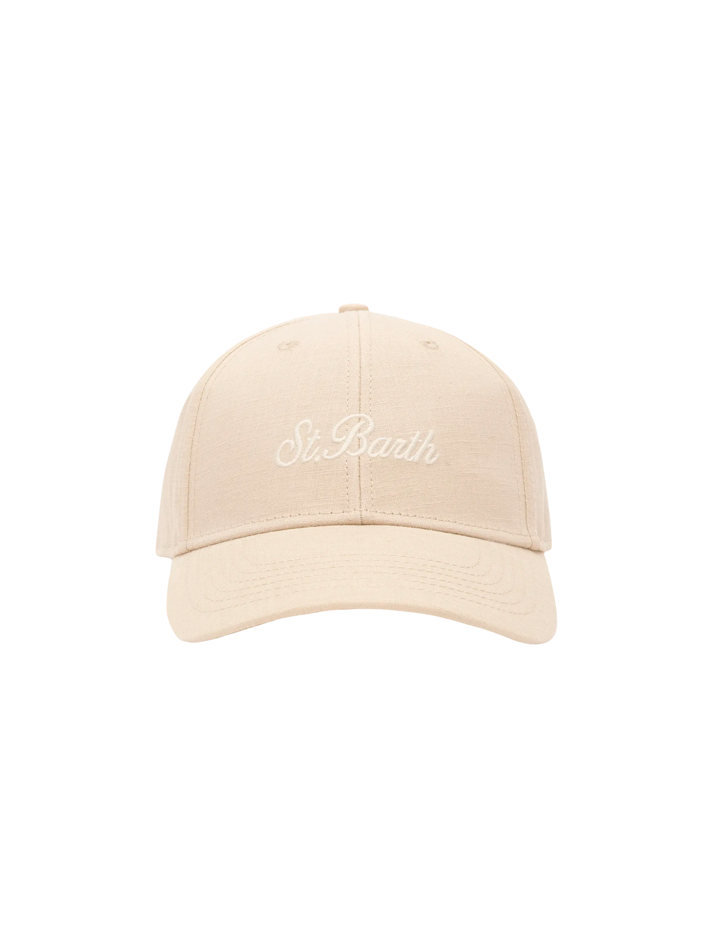 Baseball beige cotton linen cap