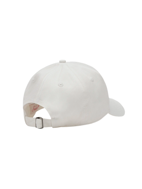 Baseball white cotton cap with rhinestones