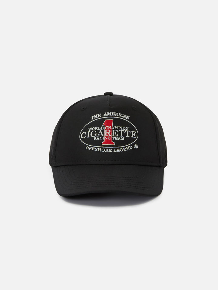 Baseball cap with visor in black with Cigarette embroidery | CIGARETTE SPECIAL EDITION