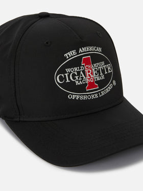 Baseball cap with visor in black with Cigarette embroidery | CIGARETTE SPECIAL EDITION