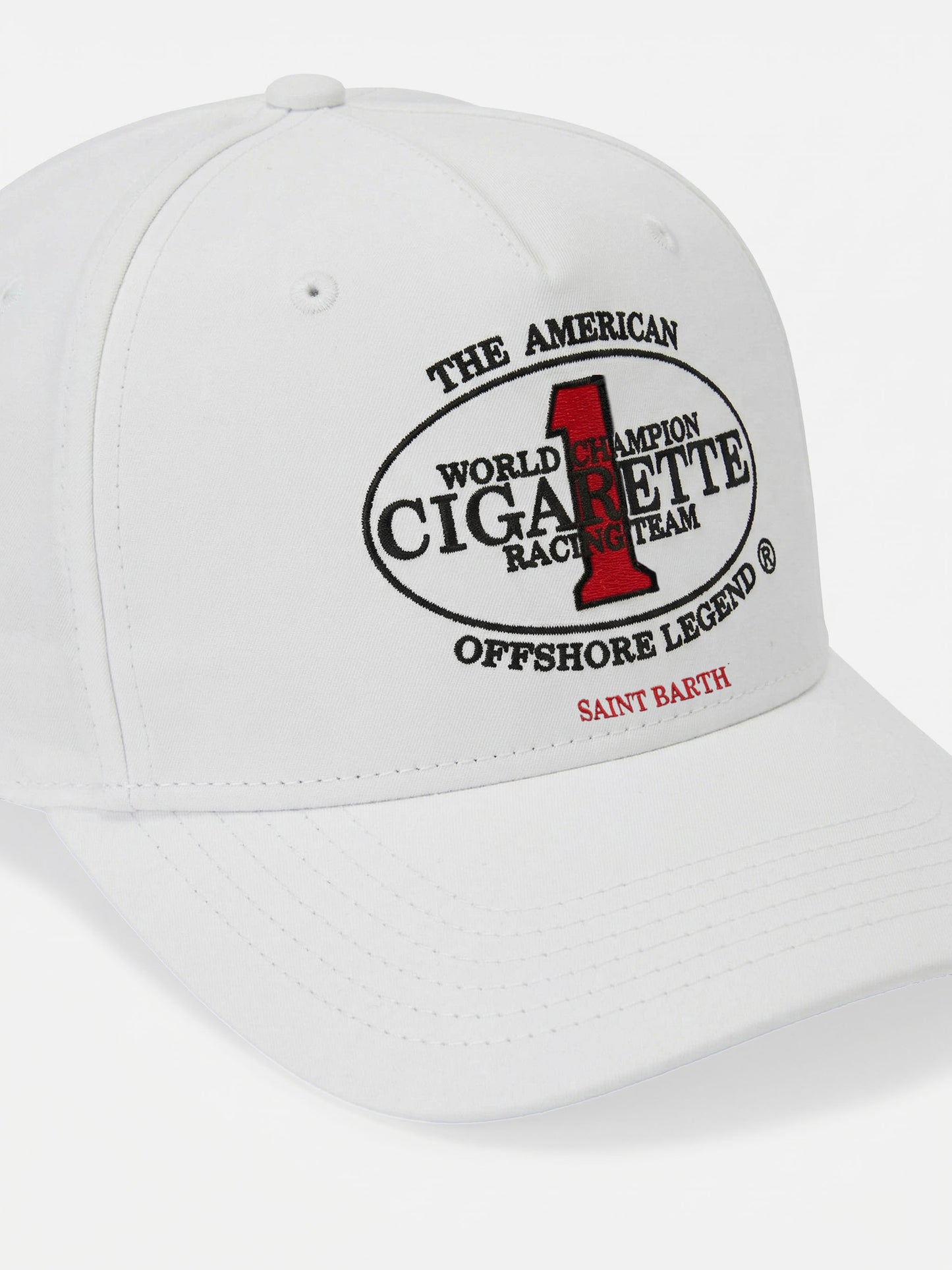 Cappellino Baseball con visiera in bianco con ricamo Cigarette | CIGARETTE SPECIAL EDITION