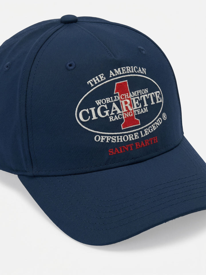 Baseball cap with visor in navy blue with Cigarette embroidery | CIGARETTE SPECIAL EDITION