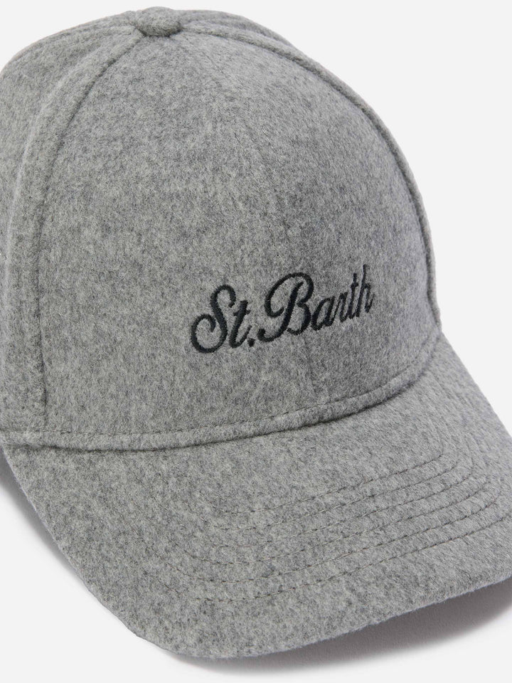 Baseball Cap Felt in gray wool blend