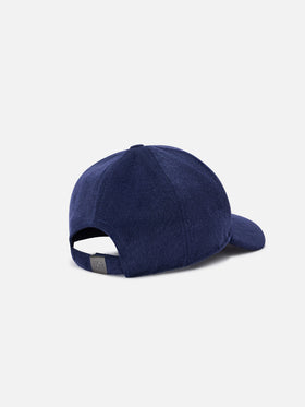 Cappello Baseball blu navy in feltro con ricamo monogramma SB