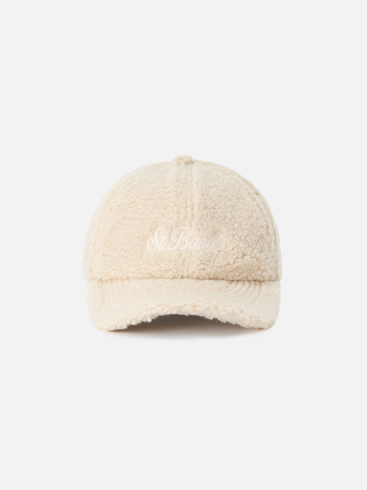 Casquette teddy beige Baseball avec broderie logo 