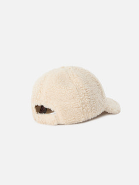 Casquette teddy beige Baseball avec broderie logo 