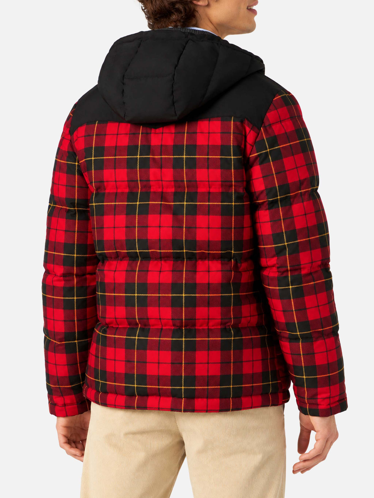 Doudoune Baxter Tex à tartan rouge 