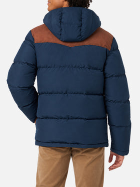 Chaqueta de plumas azul Baxter con capucha 
