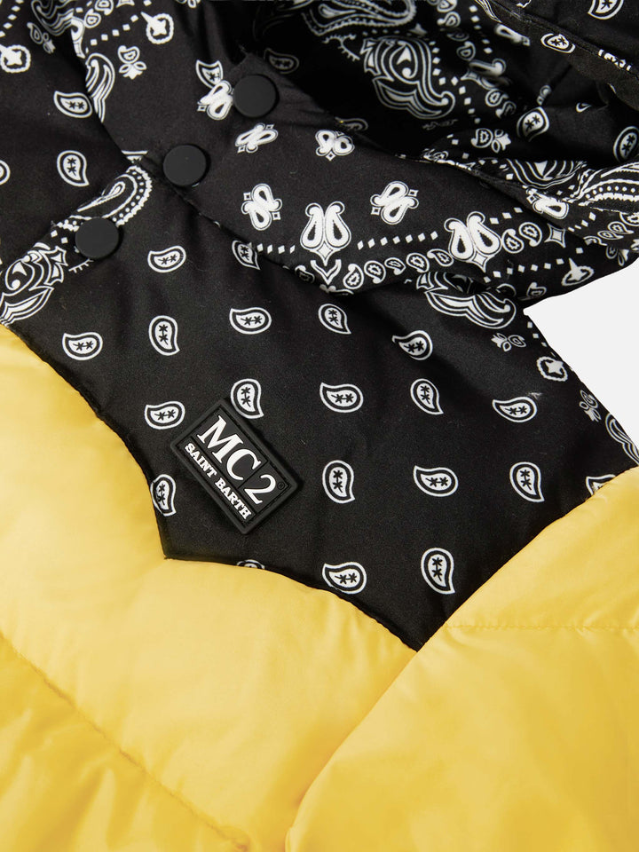 Kapuzen-Daunenjacke Baxter Jr. mit Bandana-Print