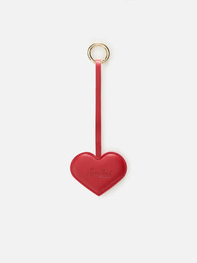 Bag Charm a cuore in pelle rossa