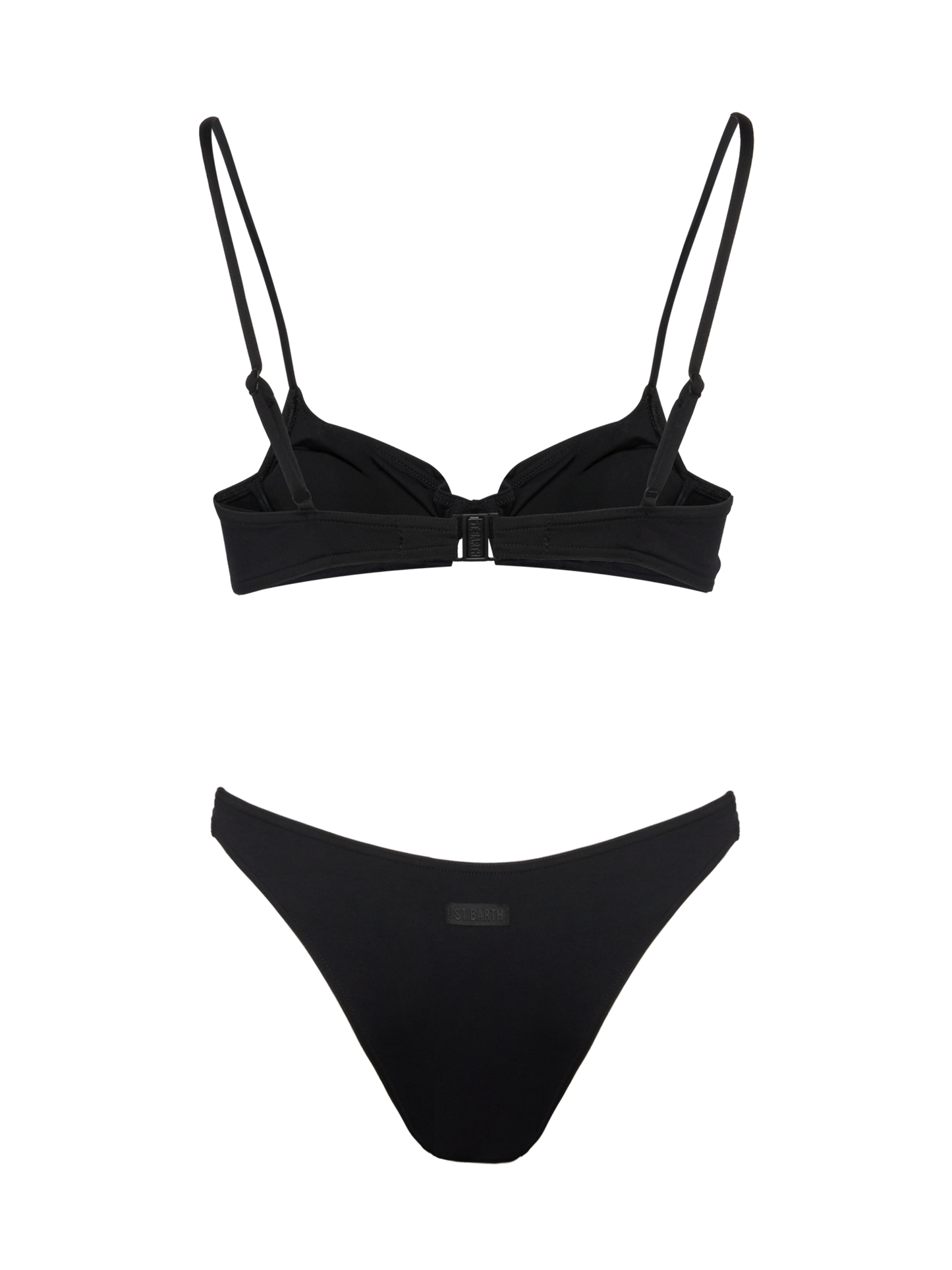Bea bralette nera con ferretto - Slip mare classico Lido nero