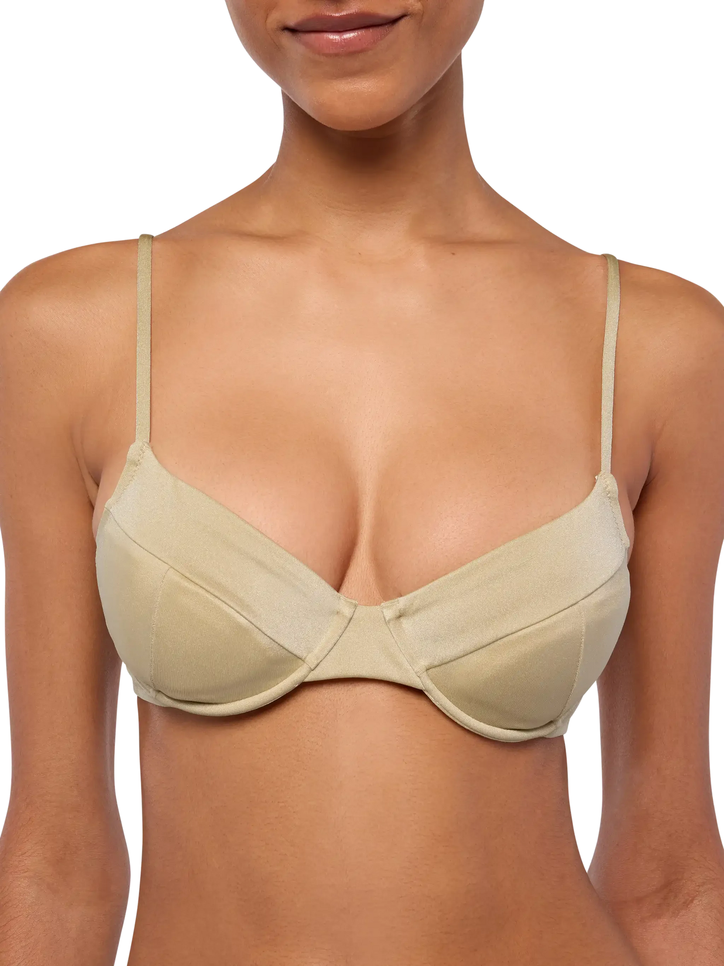 Bea Bügel-Bralette in schimmerndem Gold