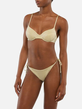 Bea Virgo gold bralette bikini