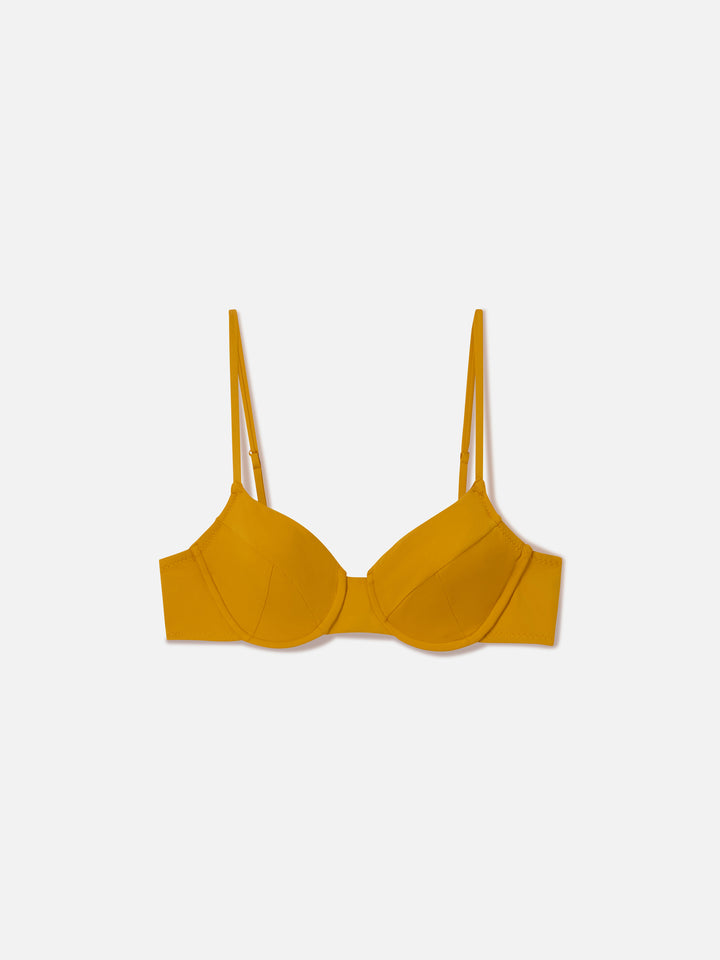 Ockerfarbenes Bea Bügel-Bralette-Top 