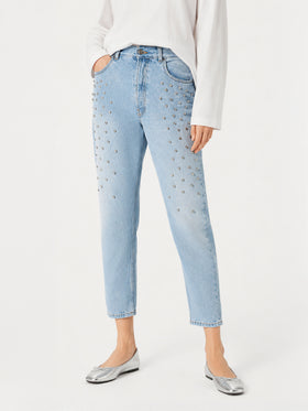 Jeans Belleville con pedrería 